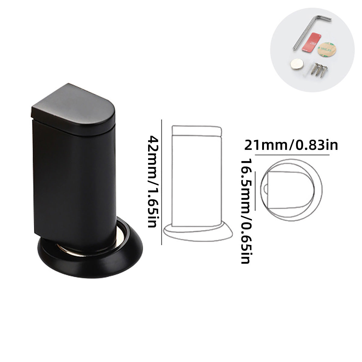 Magnetic Door Stopper Floor Mount with Adjustable Height