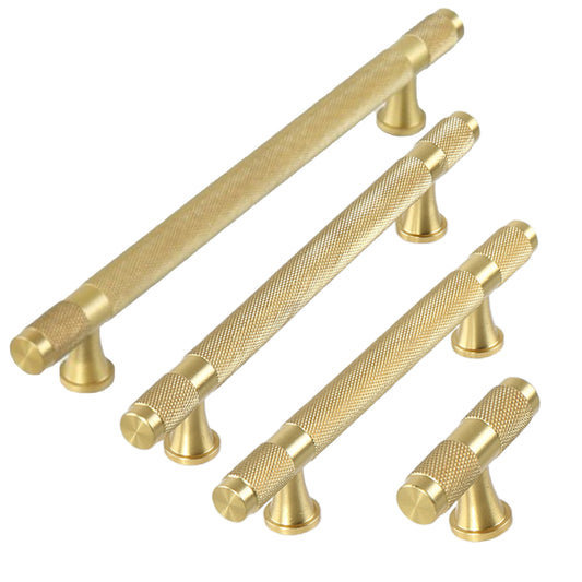 Copper Cabinet Handles with Textured Anti-Slip Grip
