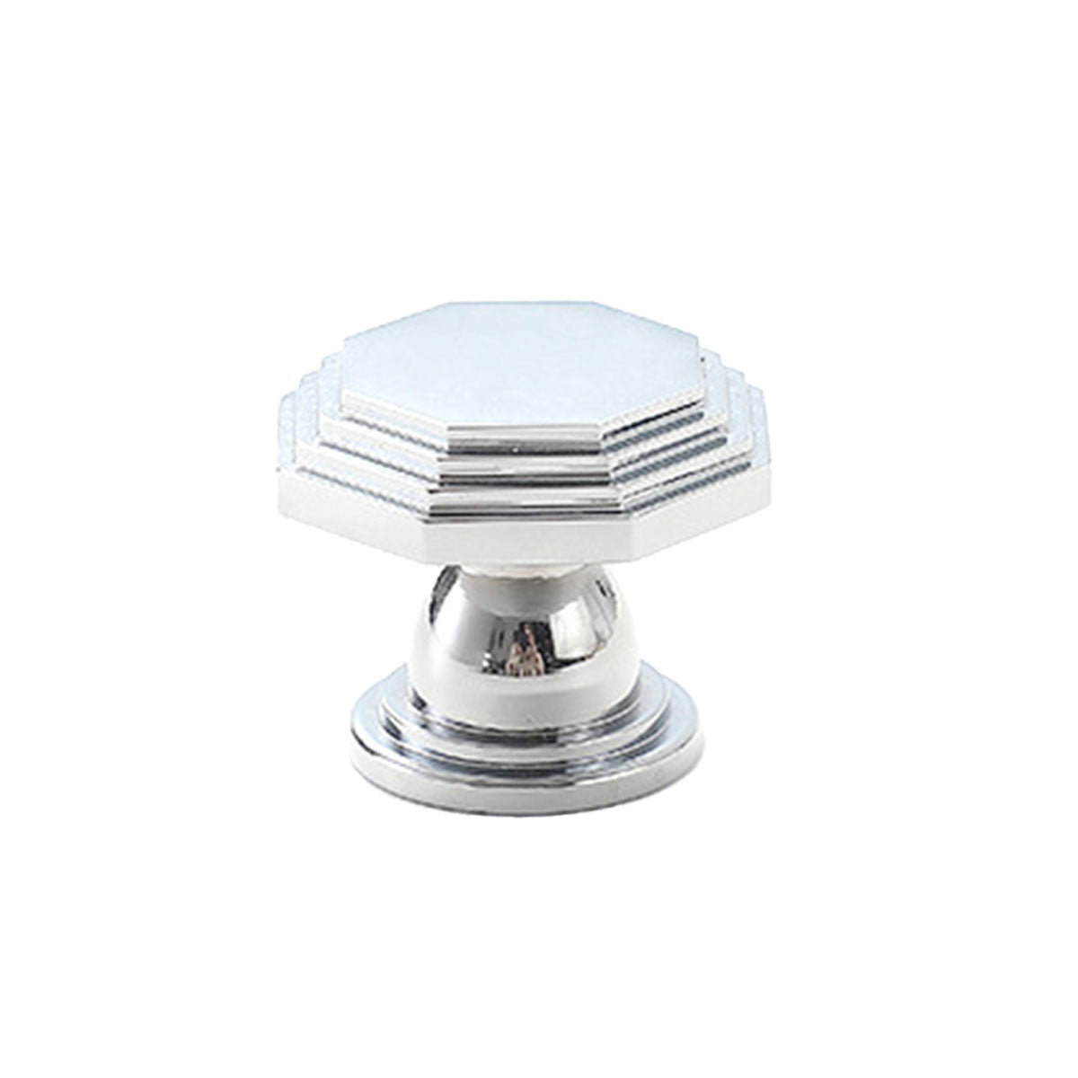 2 Styles Bright Silver Copper Cabinet Knob with Single Hole