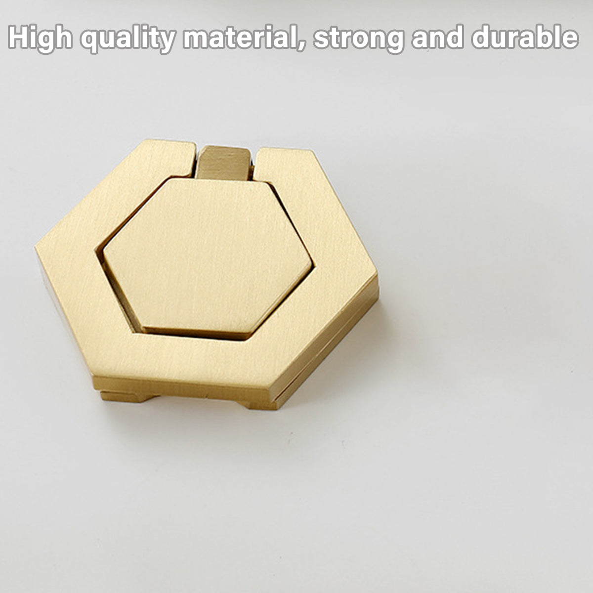 Hexagon Alloy Cabinet Door Handle Single-Hole Brushed Gold