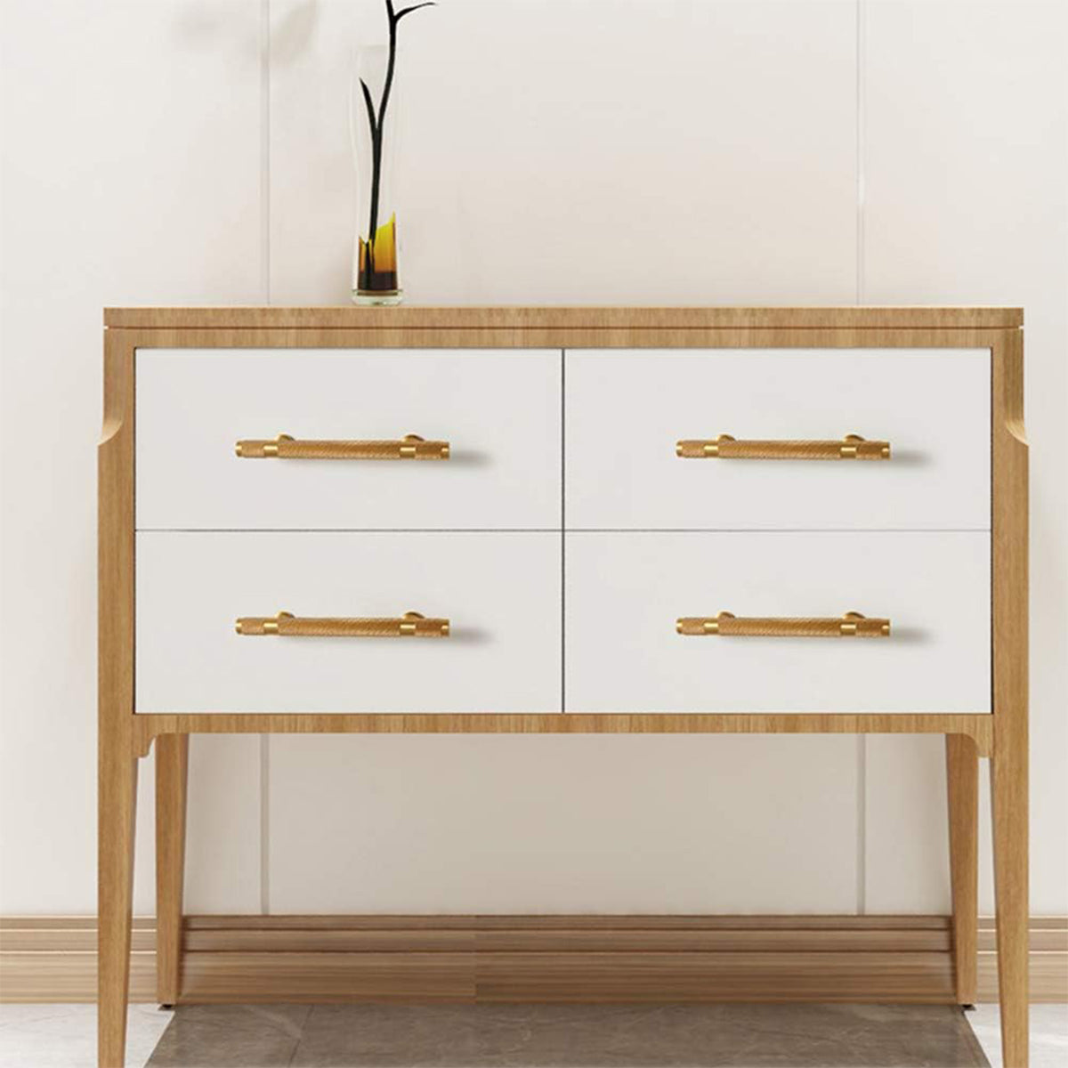 Copper Cabinet Handles with Textured Anti-Slip Grip