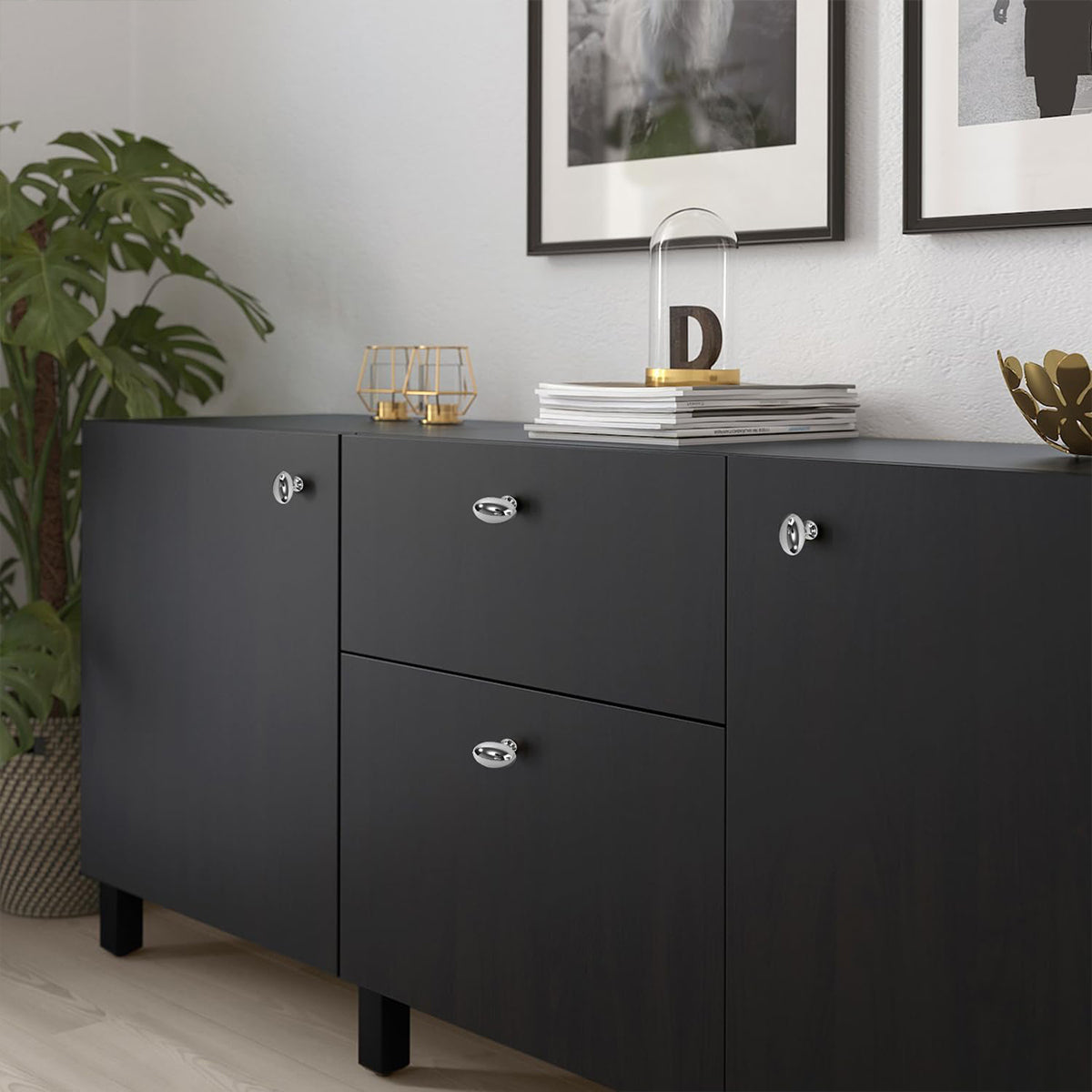 Copper Cabinet Handle Single Hole Pigeon Egg