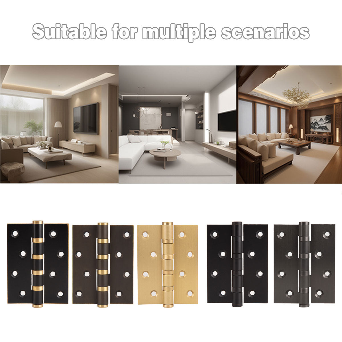 Flat 4 Inch Silent Bearing Stainless Steel Door Hinge