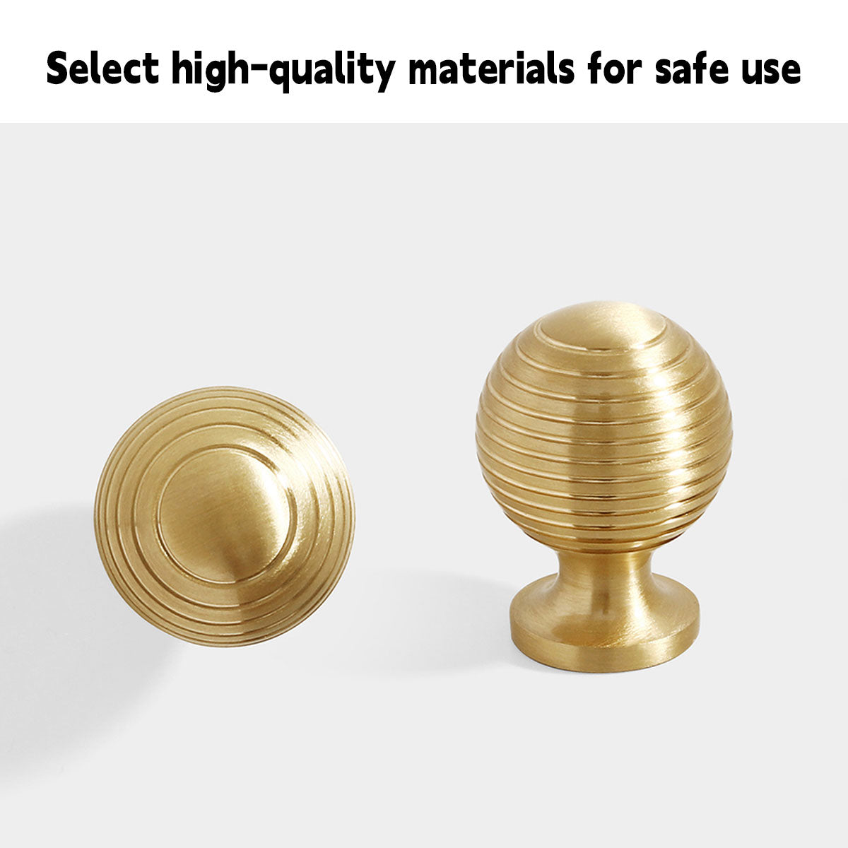 Round Ball Cabinet Handle with Single-Hole Mount