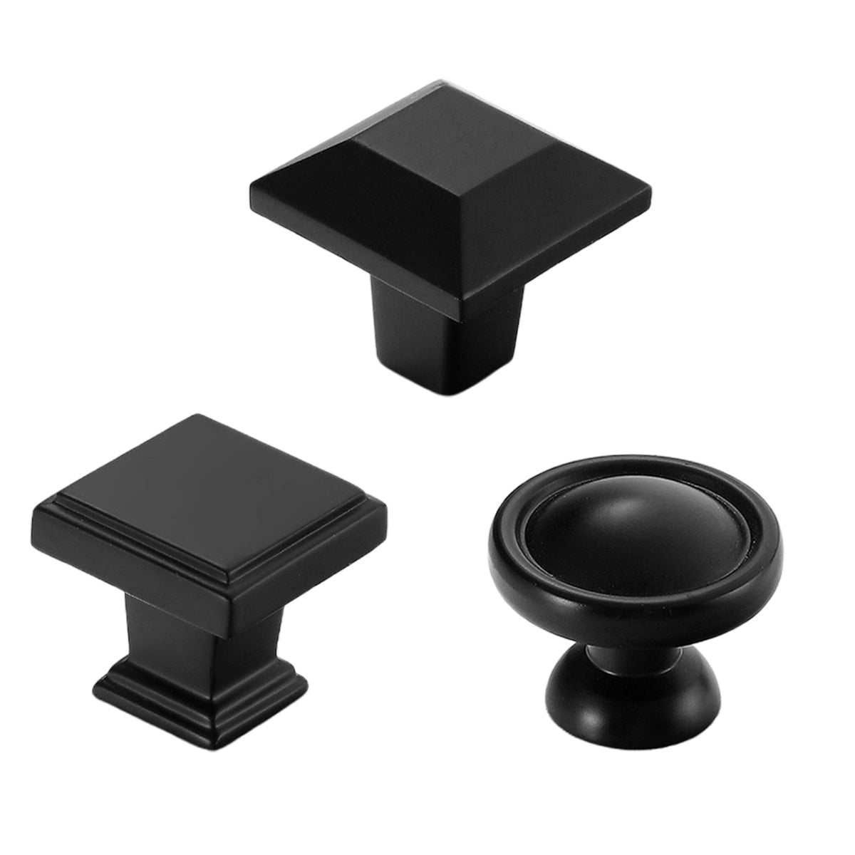 Black Copper Cabinet Handle Single-Hole Mount