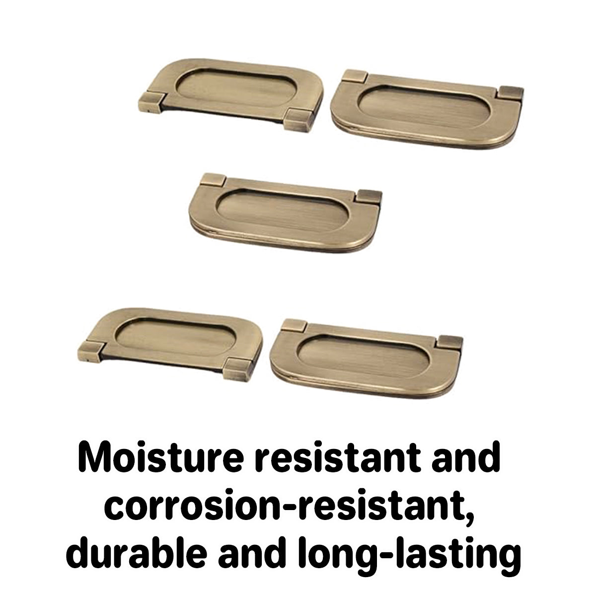 Copper Cabinet Handle with Foldable Ring Pull