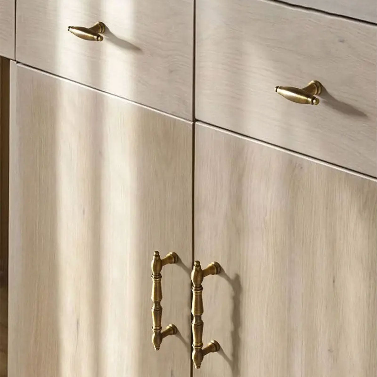 Vintage Cabinet Handle in Antique Brass for Cabinets