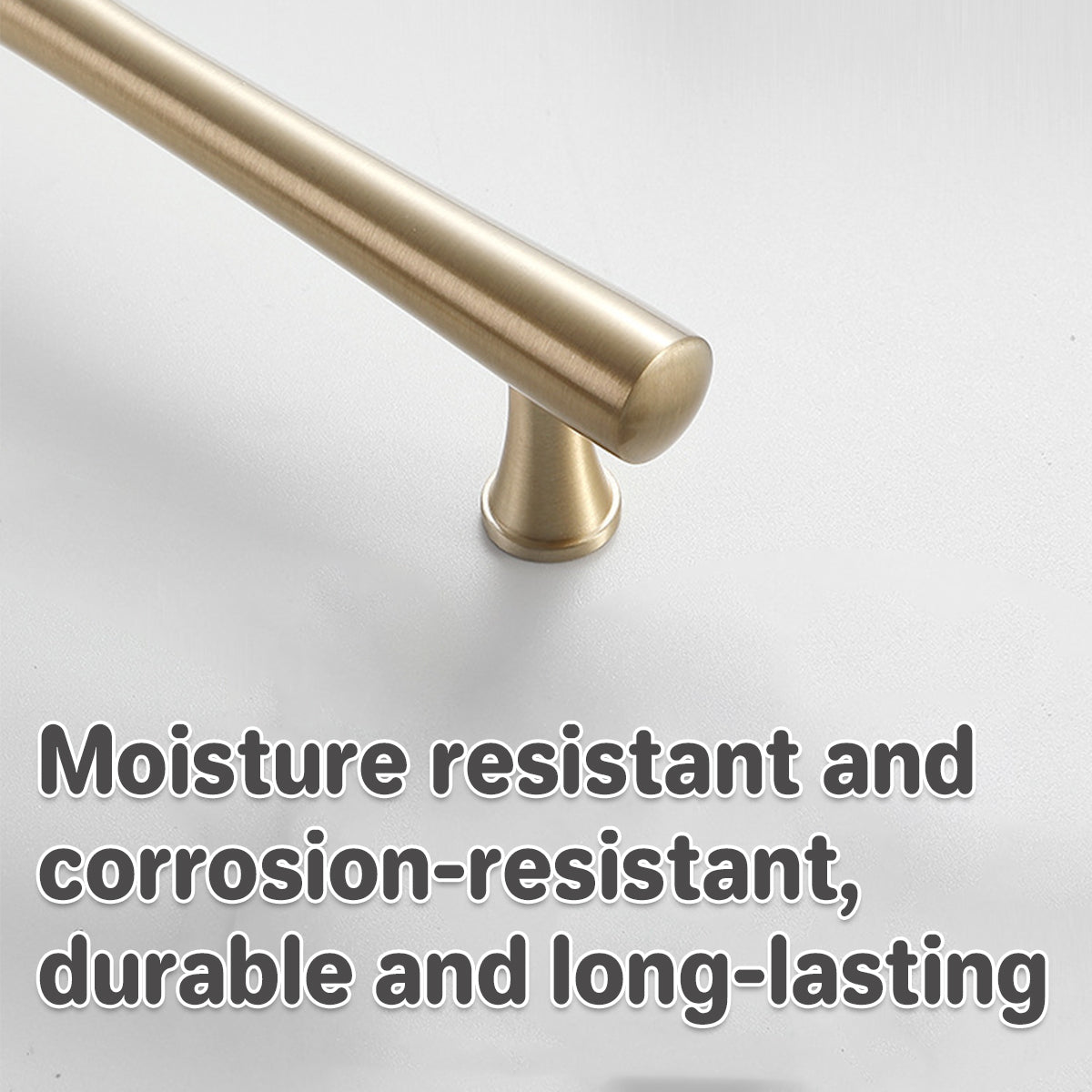 Cabinet Door Handle with Brushed Gold Tone