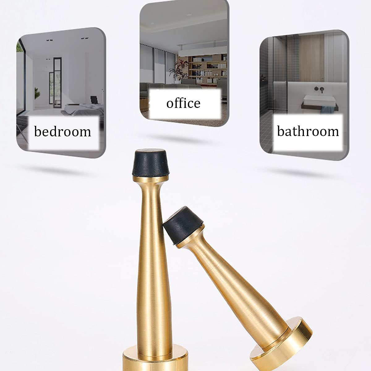 Door Stopper with Rubber Bumper Screw Mount