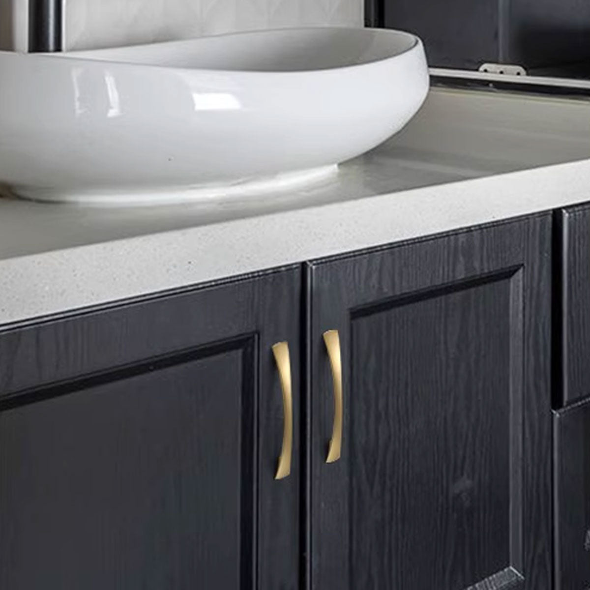 Solid Brass Wardrobe Handle with Bright Gold Finish