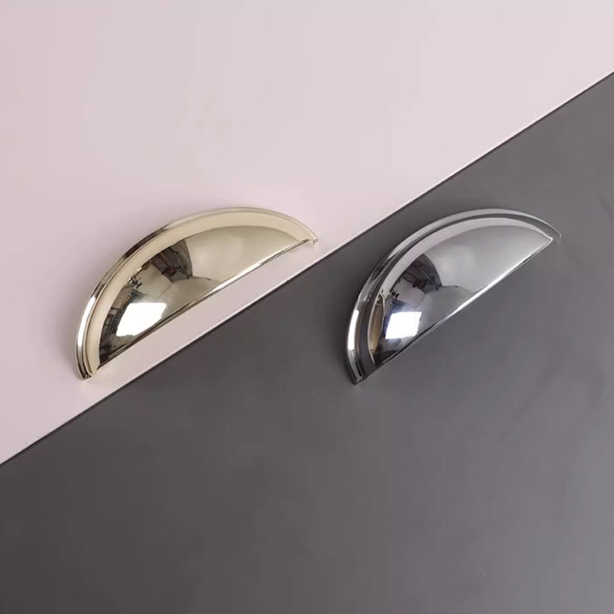 Shell Cabinet Handle Single-Hole with Electroplated Finish