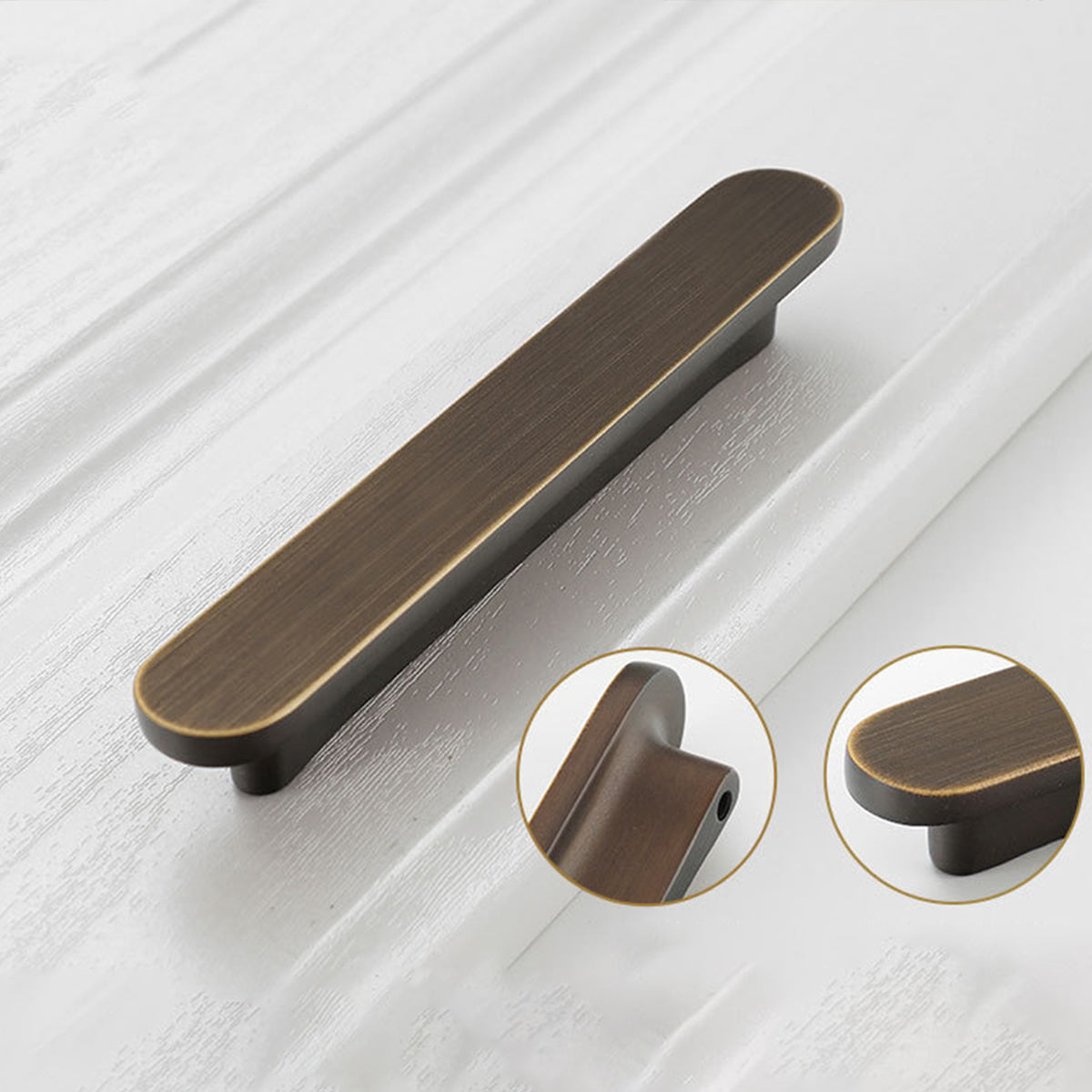 Oval Vintage Drawer Pull with Electroplated Finish