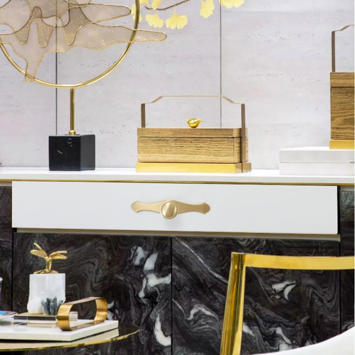 Multi-Size Pure Copper Cabinet Door Handle Electroplated