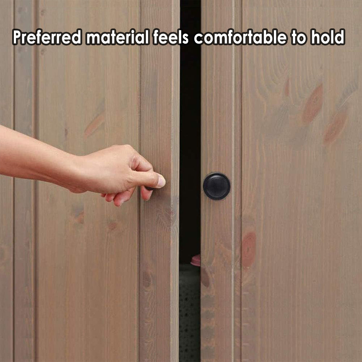 Black Copper Cabinet Handle Single-Hole Mount