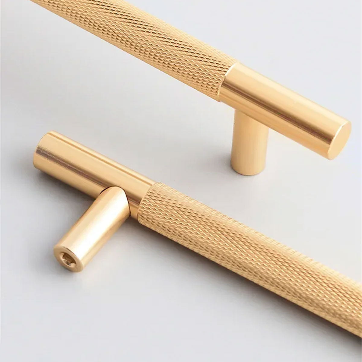 Gold Knurled Full Copper Cabinet Handle for Drawers