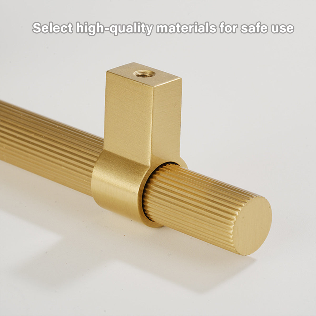 Solid Brass Knurled Cabinet Pulls in Gold Finish