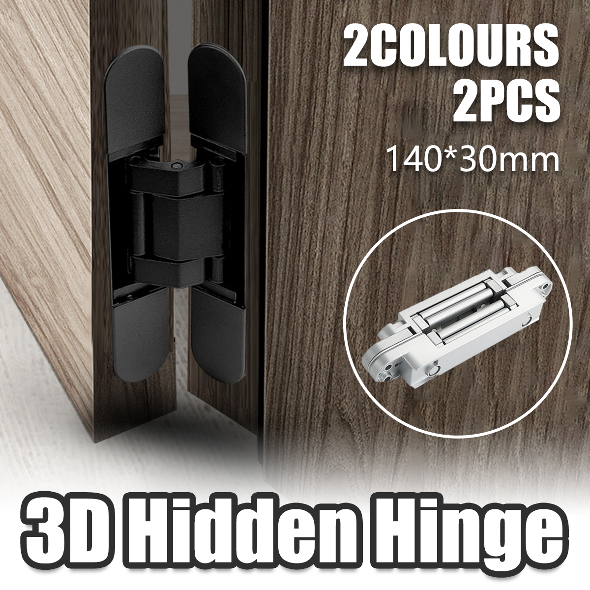 Concealed 3D Door Hinges Adjustable Noise-Reducing