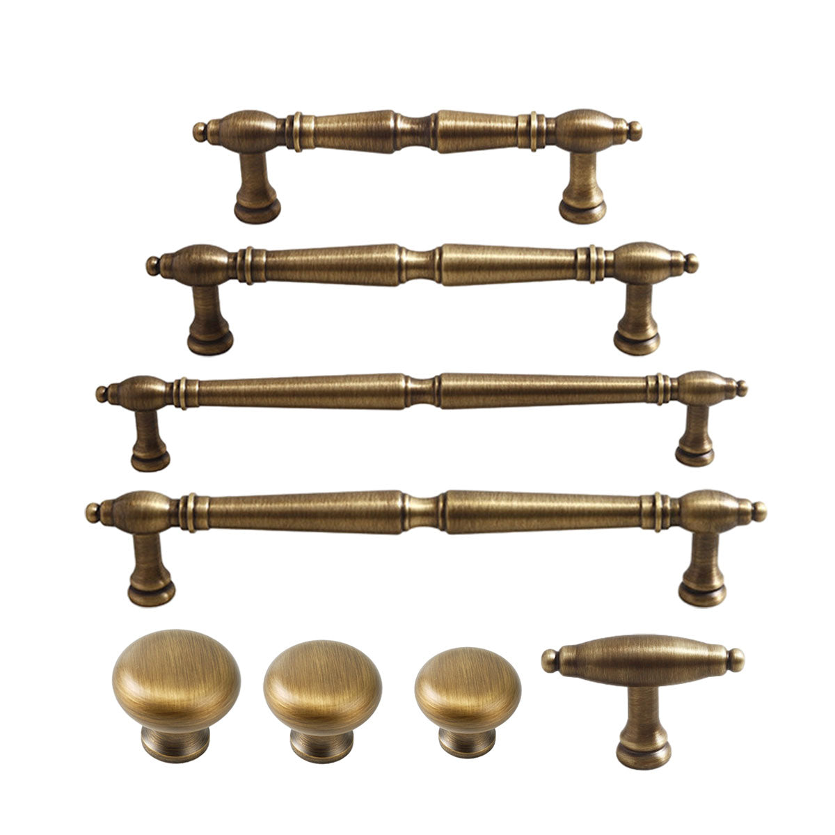 Vintage Cabinet Handle in Antique Brass for Cabinets