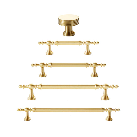 Full Copper Door Handle with Electroplated Finish 16–224mm