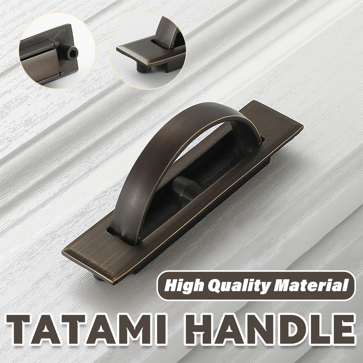 Tatami Cabinet Handle with 180° Rotation and Antique Bronze