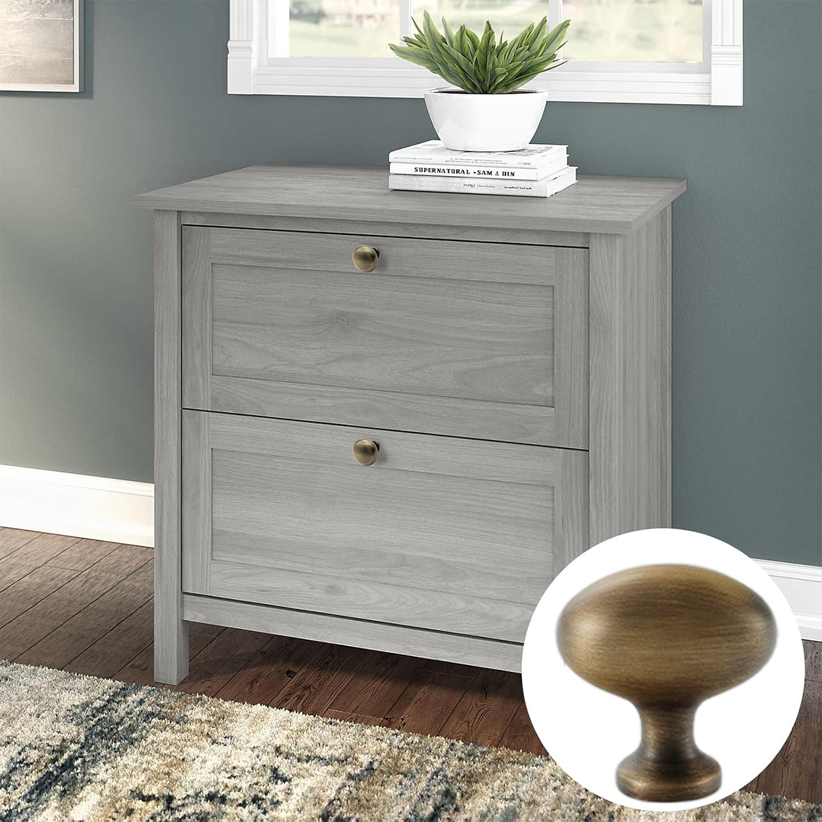 Copper Cabinet Handle Single Hole Pigeon Egg