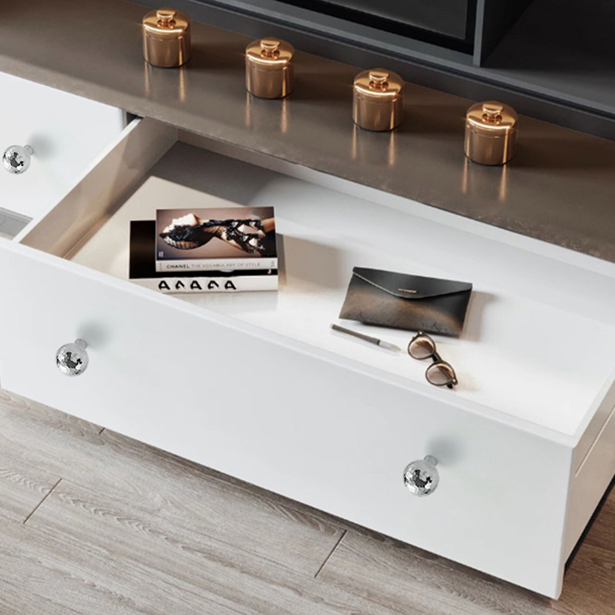 Hammered Silver Cabinet Knob Single-Hole