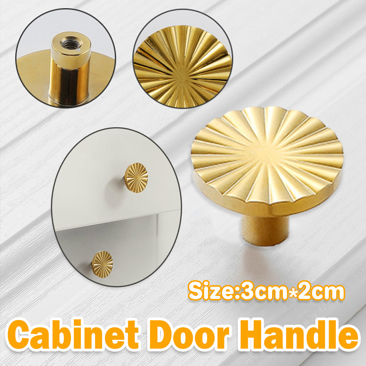 Sunflower Cabinet Handle Single Hole Metal Alloy Drawer Pull