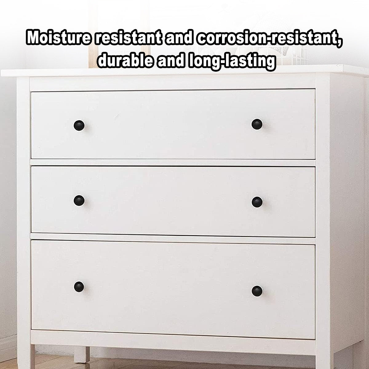 Black Copper Cabinet Handle Single-Hole Mount