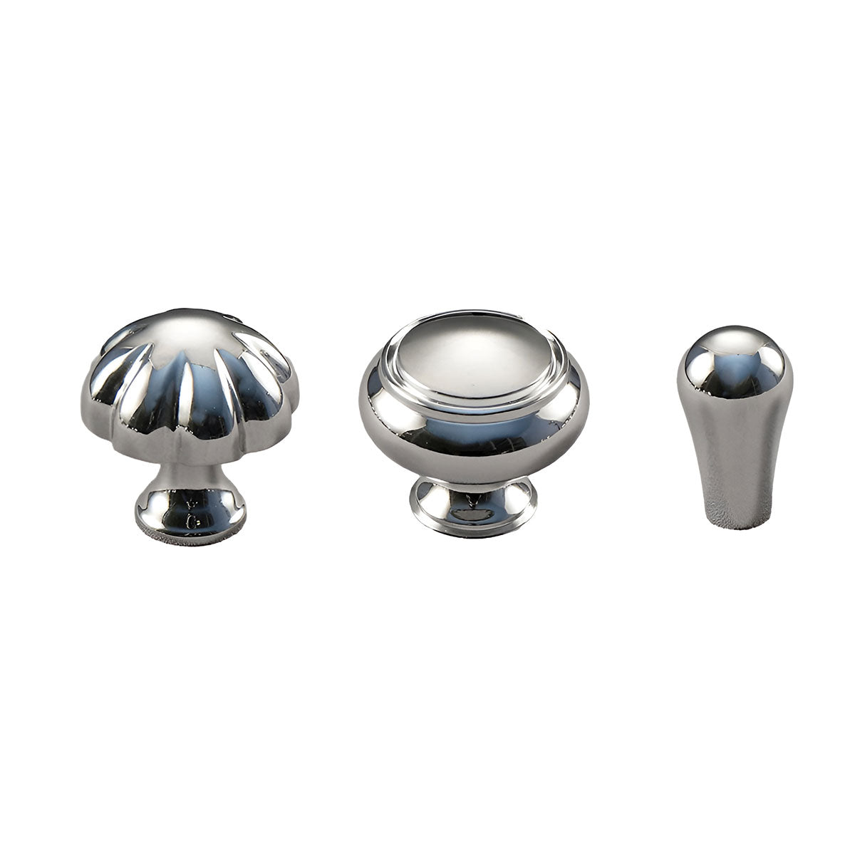 Bright Silver Copper Cabinet Knob Single-Hole