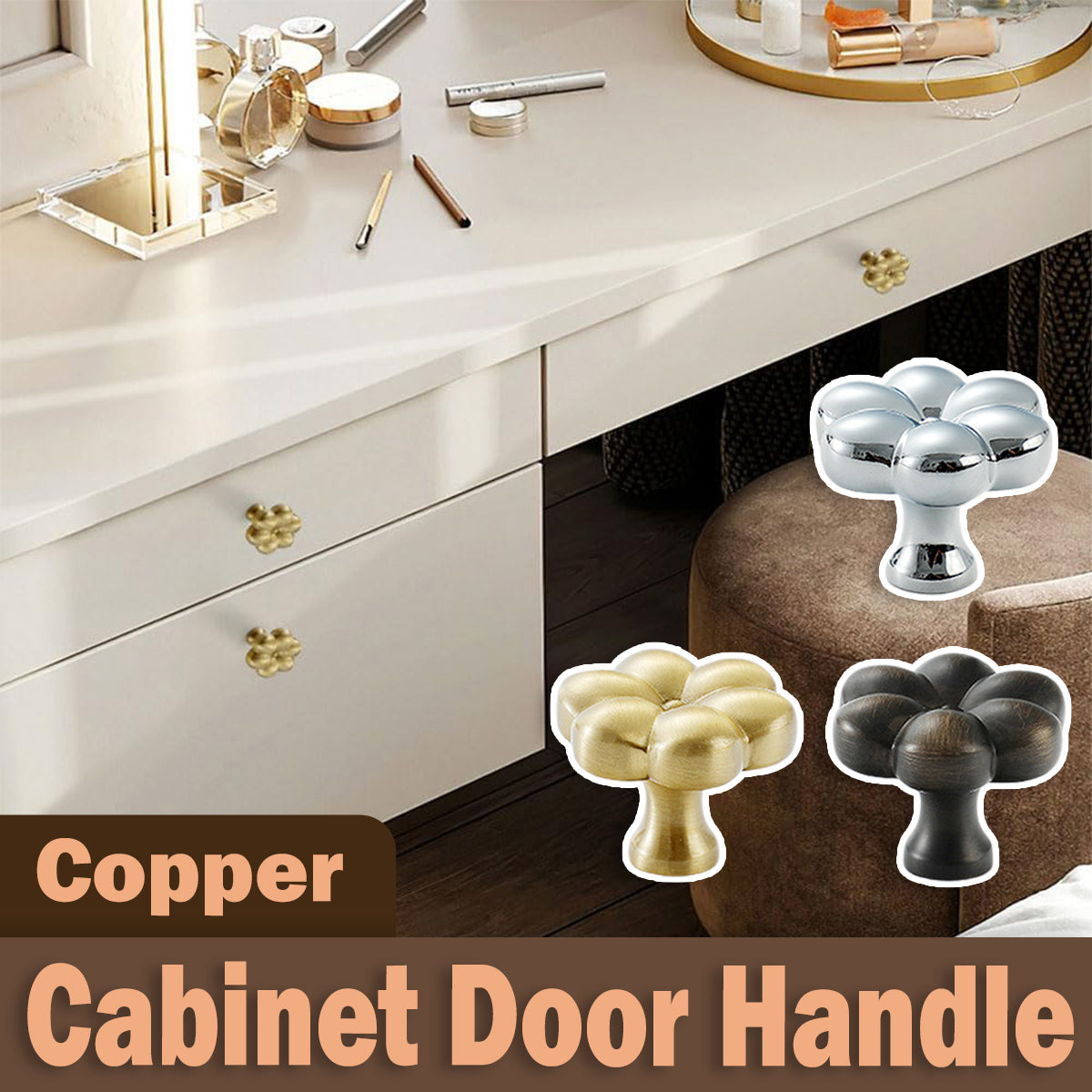 Oval Vintage Drawer Pull with Electroplated Finish