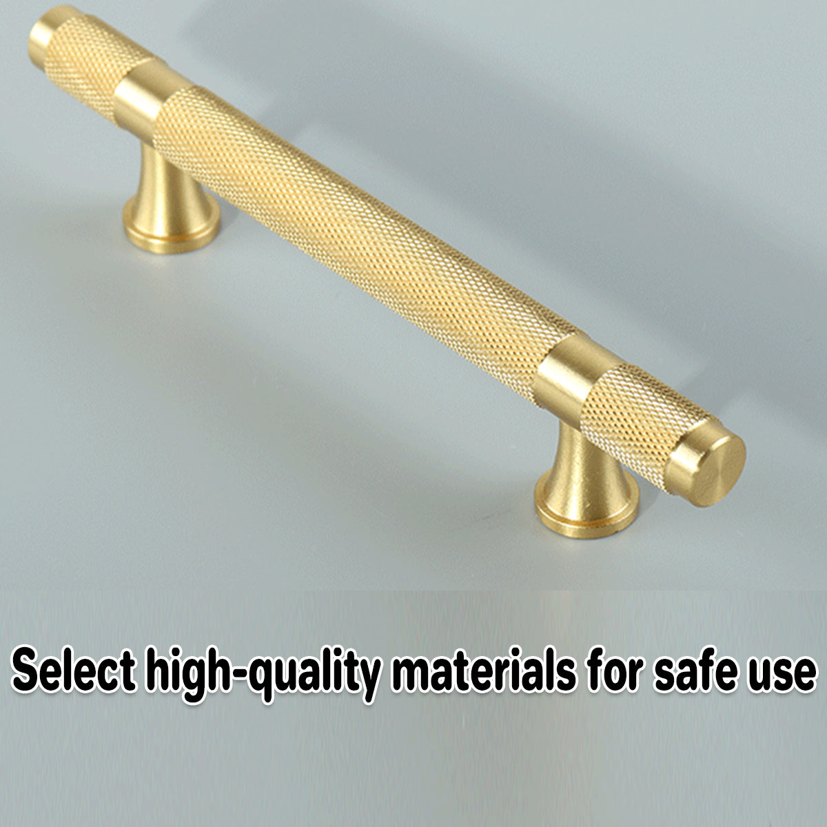 Copper Cabinet Handles with Textured Anti-Slip Grip