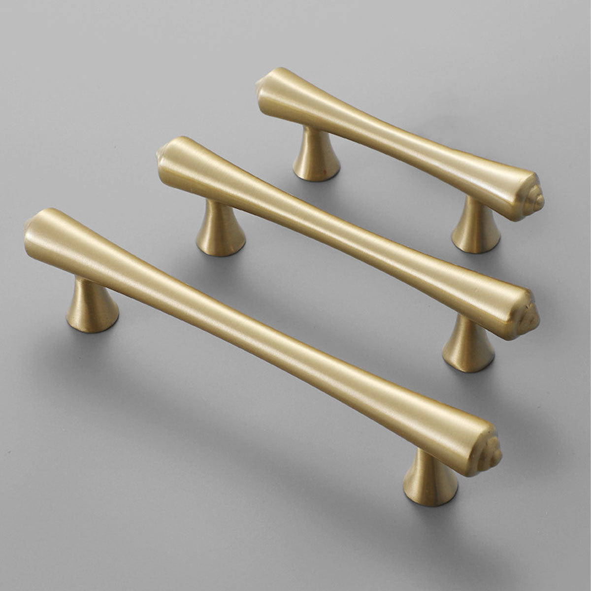 Gold Pure Copper Door Handle with 64, 96, 128mm Options