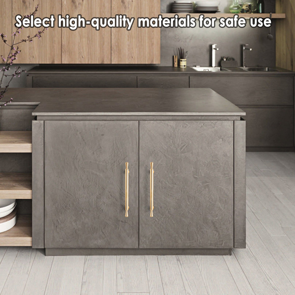 American Style Cabinet Handle in Black or Gold