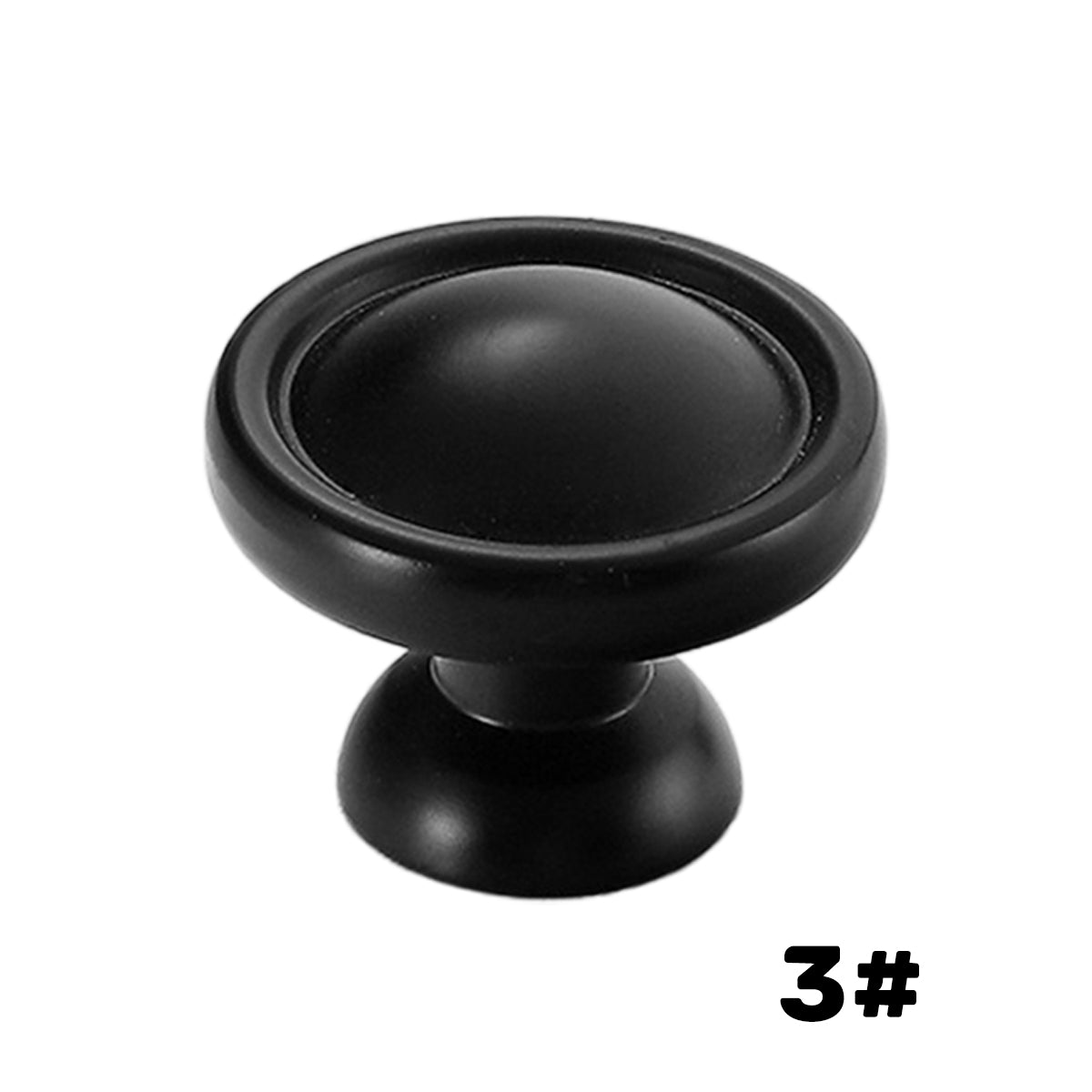 Black Copper Cabinet Handle Single-Hole Mount