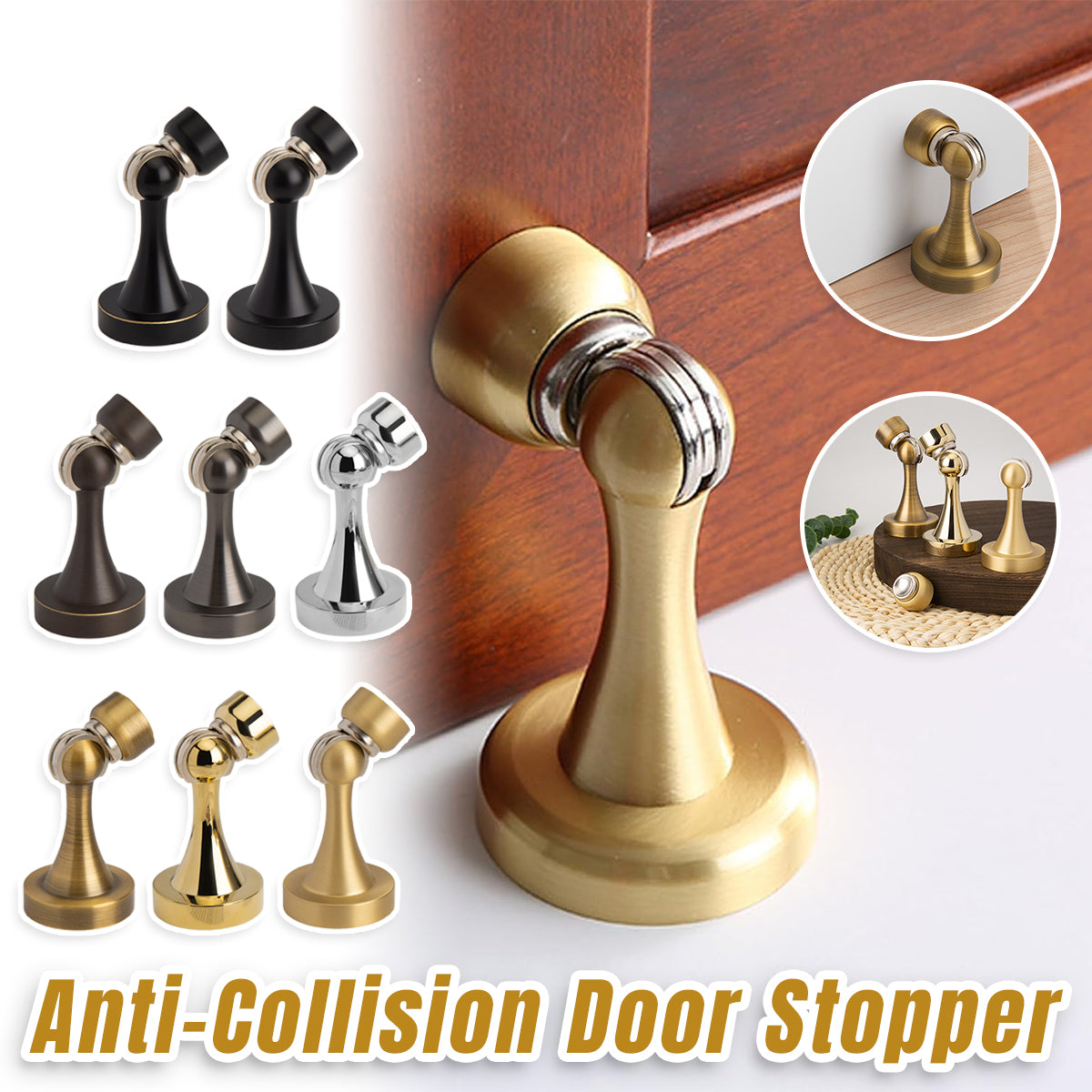 Magnetic Door Stopper for Wall or Floor Mount