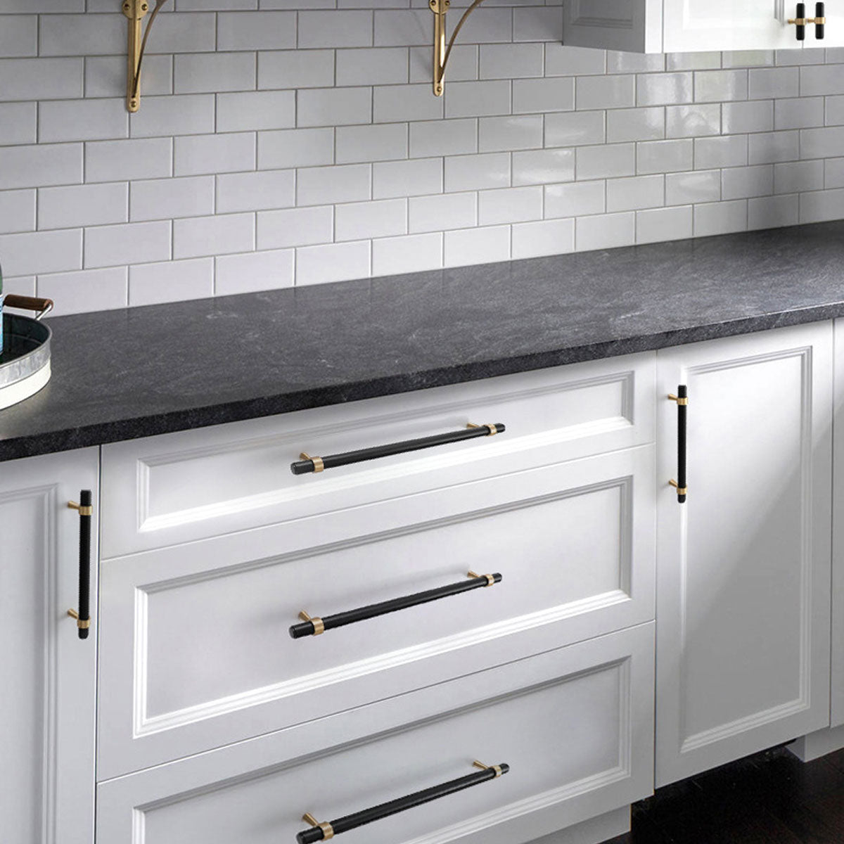 Pure Copper Cabinet Handles with Brushed Finish