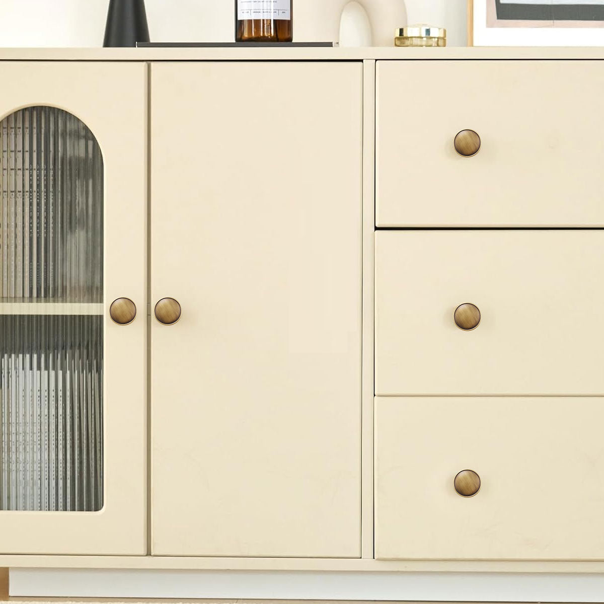 Retro Copper Alloy Cabinet Handle with Antique Brushed Finish