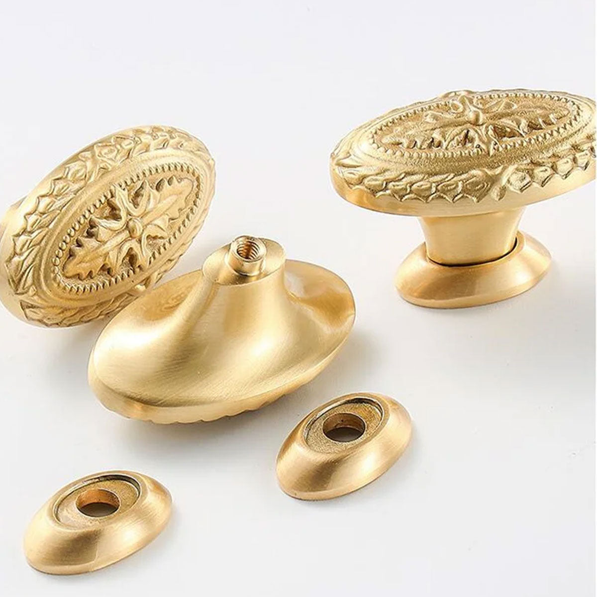 Oval Vintage Drawer Pull with Electroplated Finish