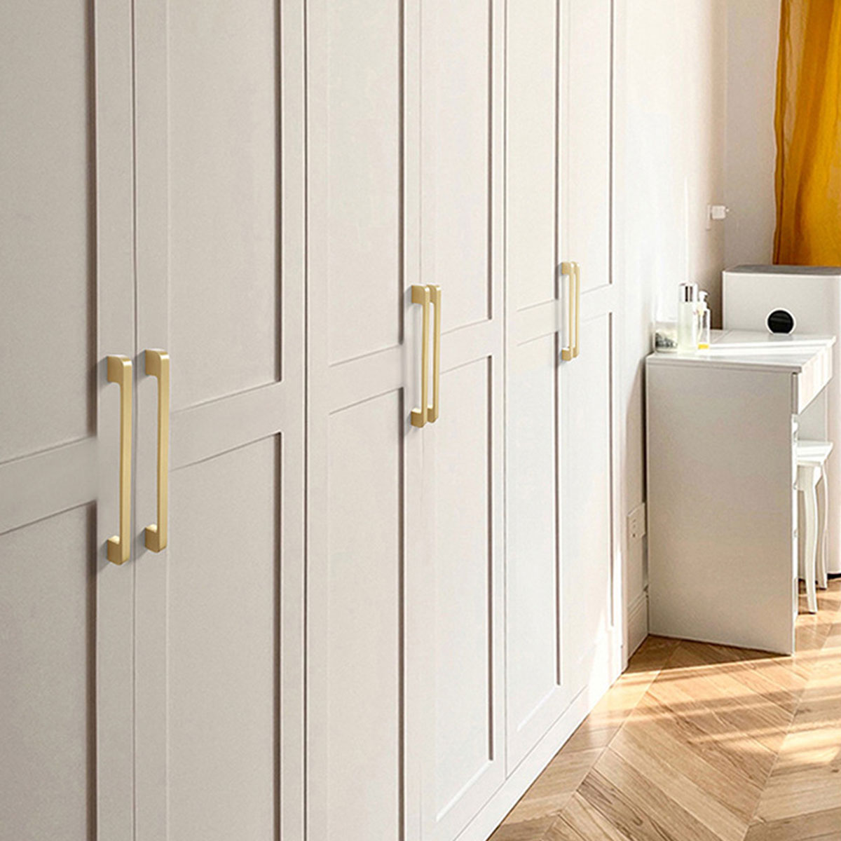 Gold All-Copper Cabinet Handle for Wardrobes