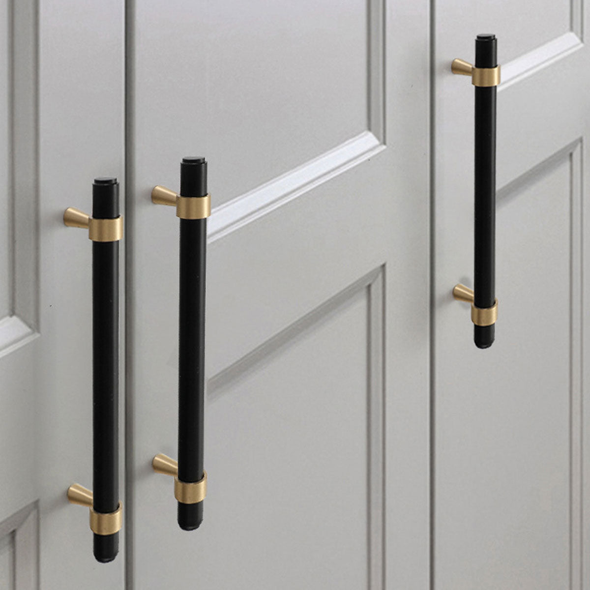 Pure Copper Cabinet Handles with Brushed Finish