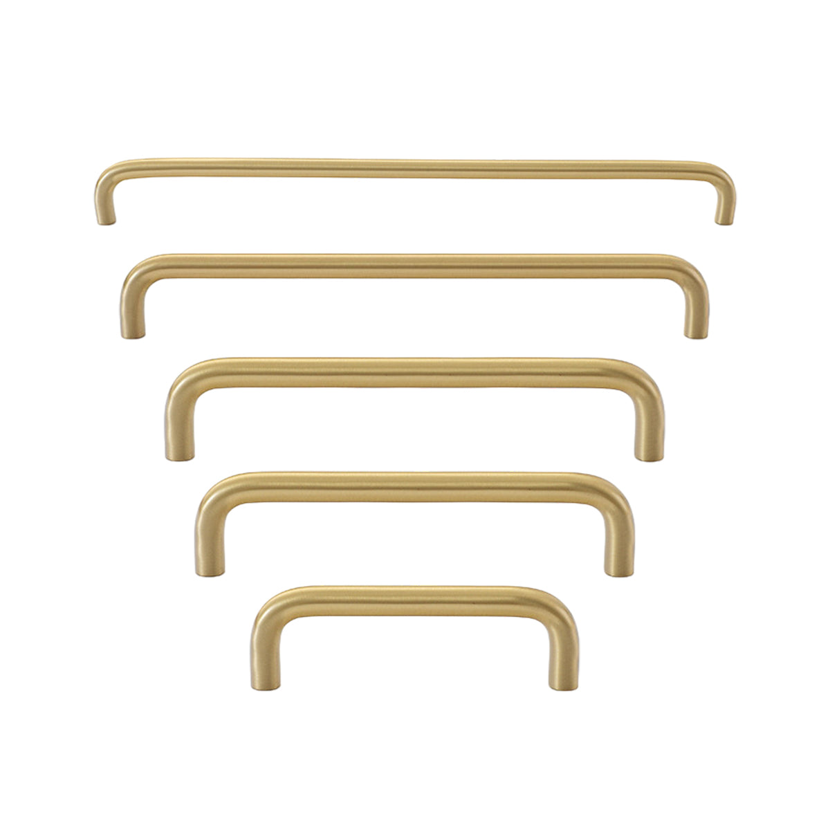Brass Cabinet Pull Handles in Gold and Silver