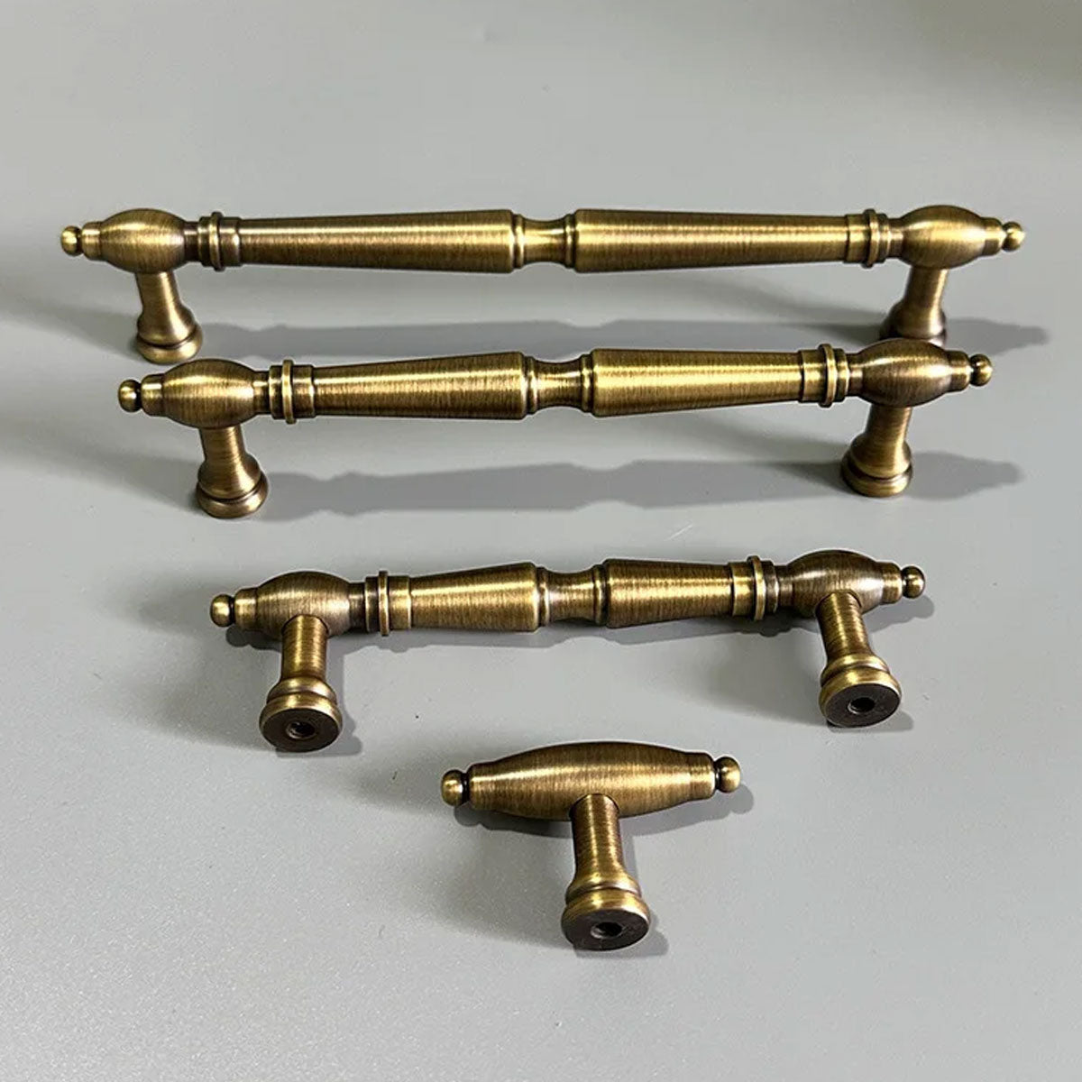 Vintage Cabinet Handle in Antique Brass for Cabinets