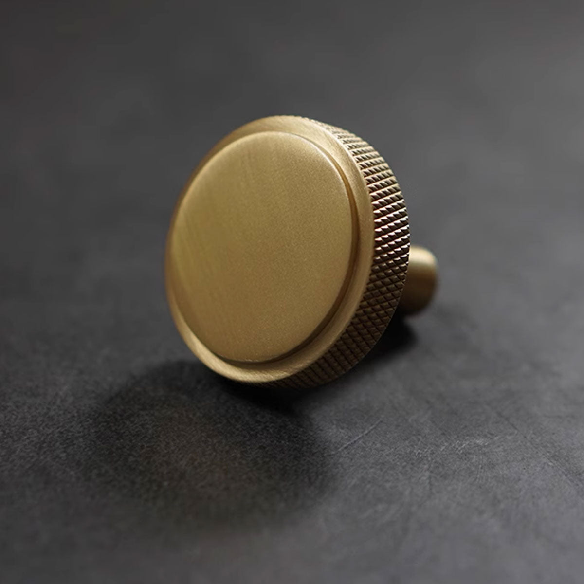 Knurled Solid Brass Handle with Round or Cylindrical Options