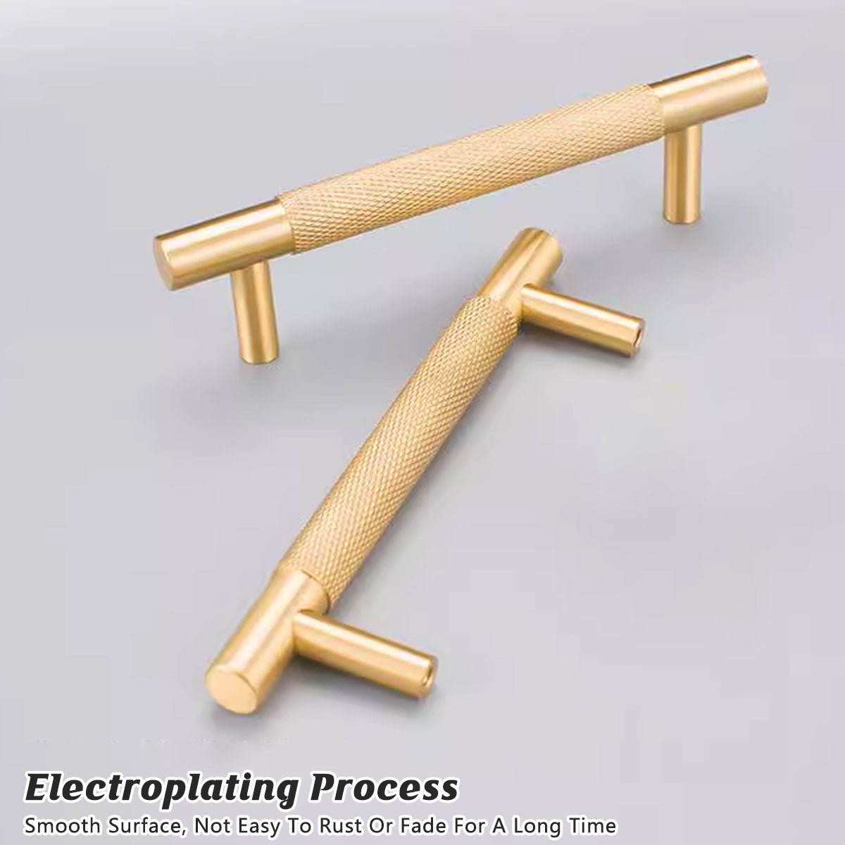 Gold Knurled Full Copper Cabinet Handle for Drawers