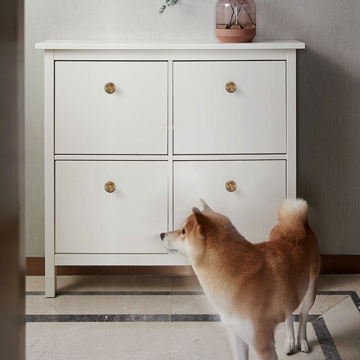 Retro Copper Alloy Cabinet Handle with Antique Brushed Finish