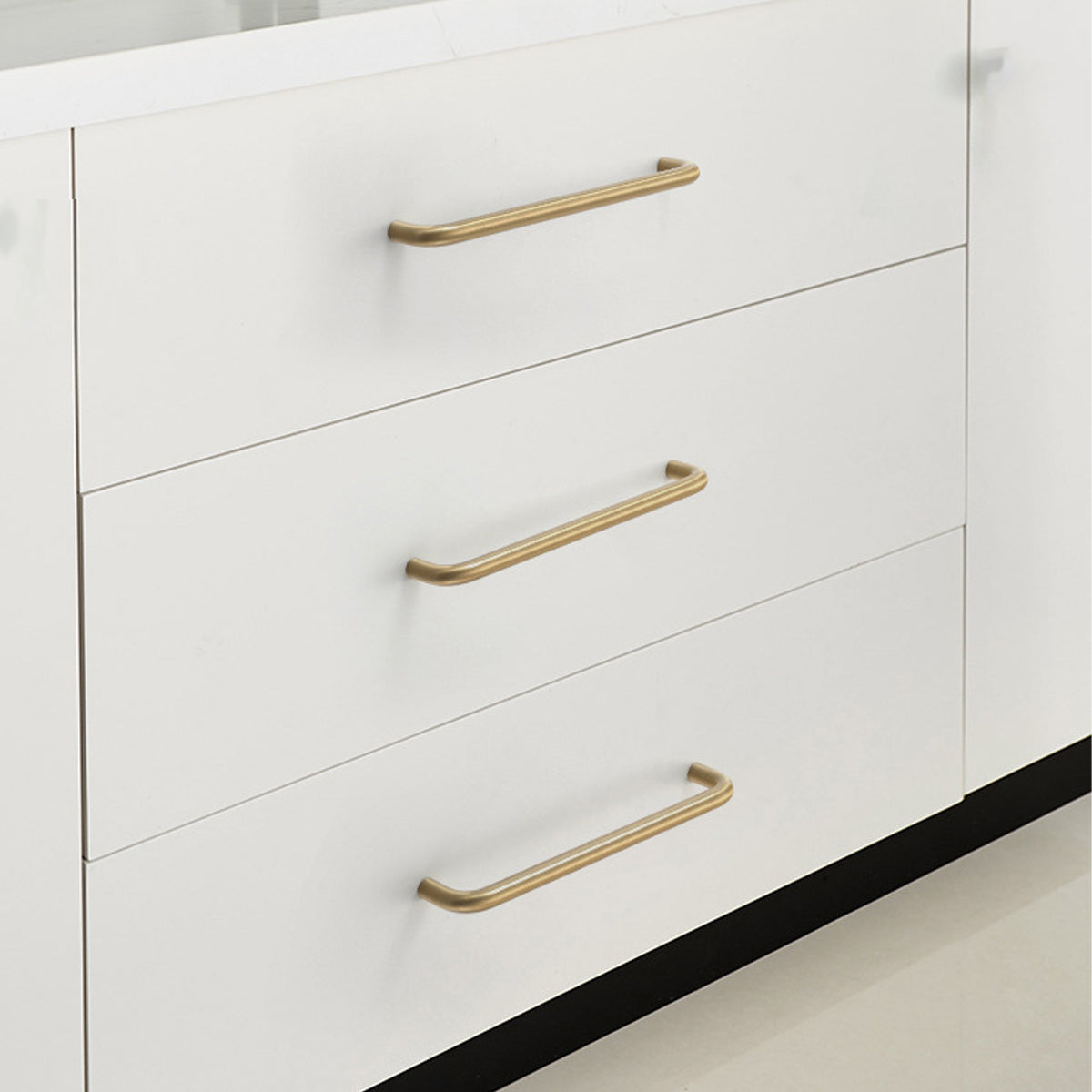 Brass Cabinet Pull Handles in Gold and Silver