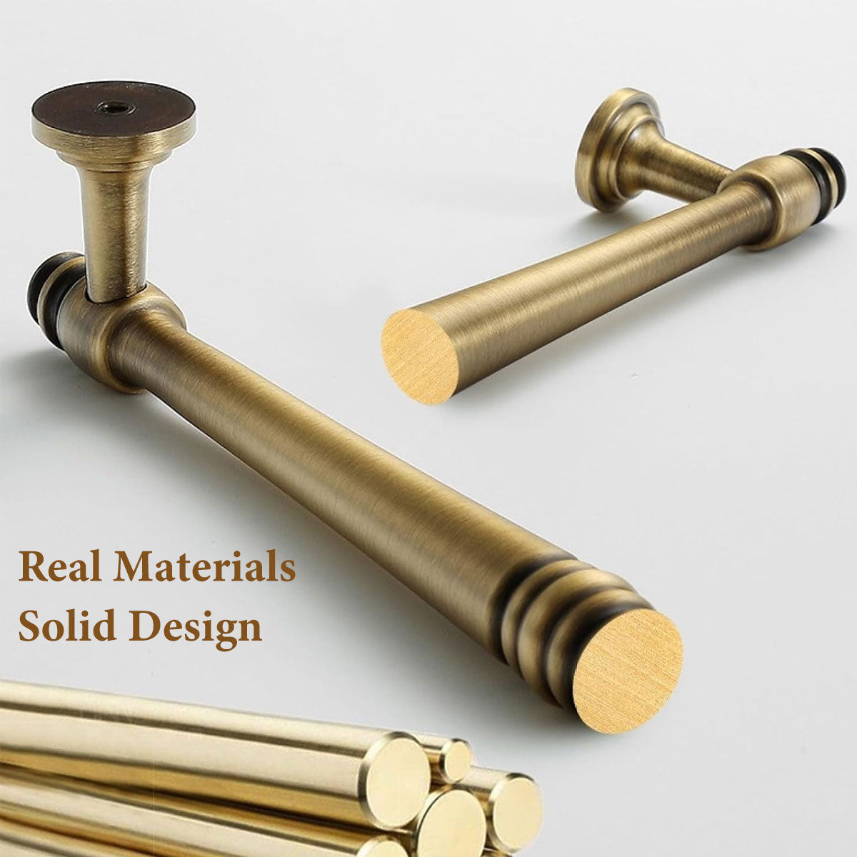 Antique Brass Handle with Single or 96–192mm Centers