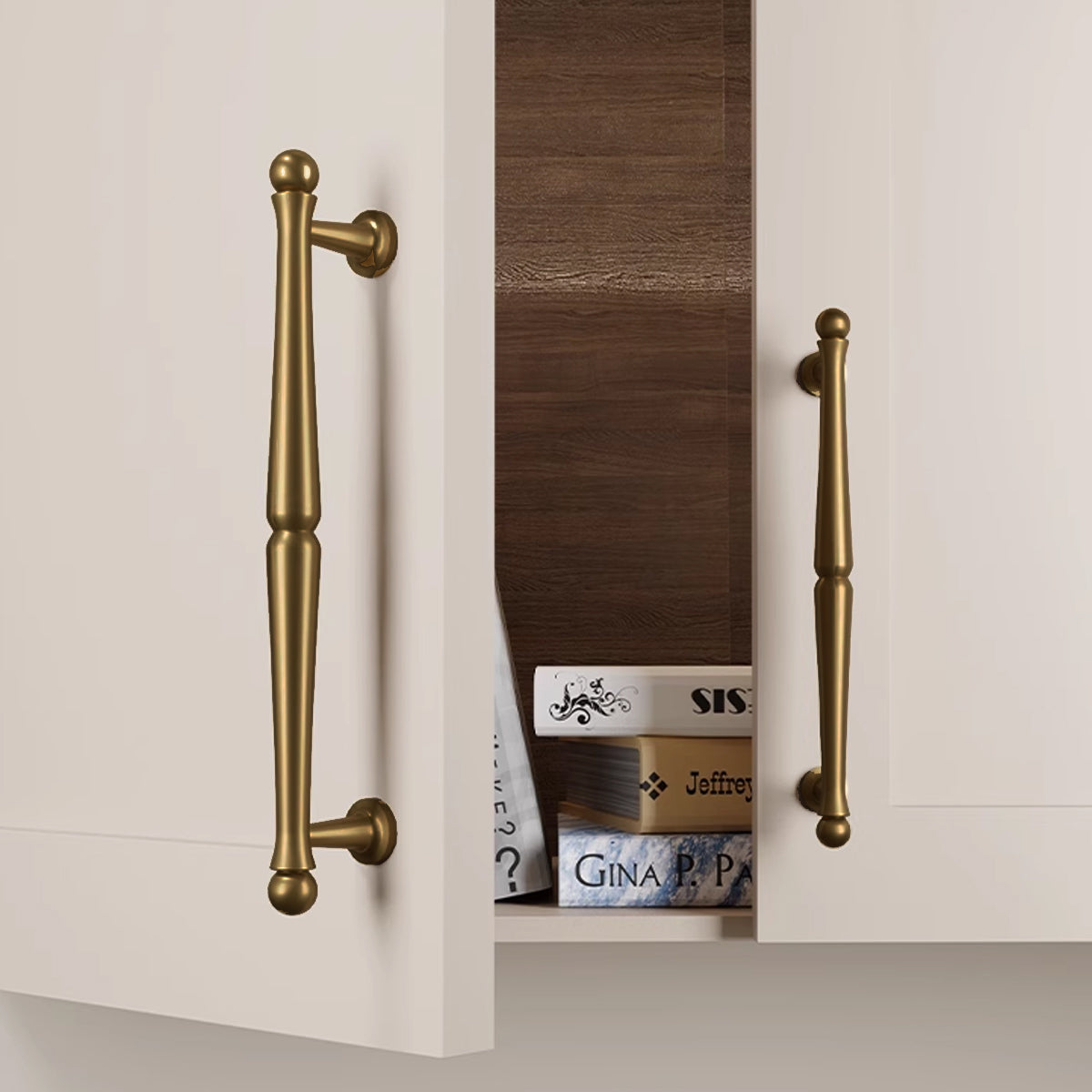 Bronze Brass Cabinet Handle with Brushed Retro Design