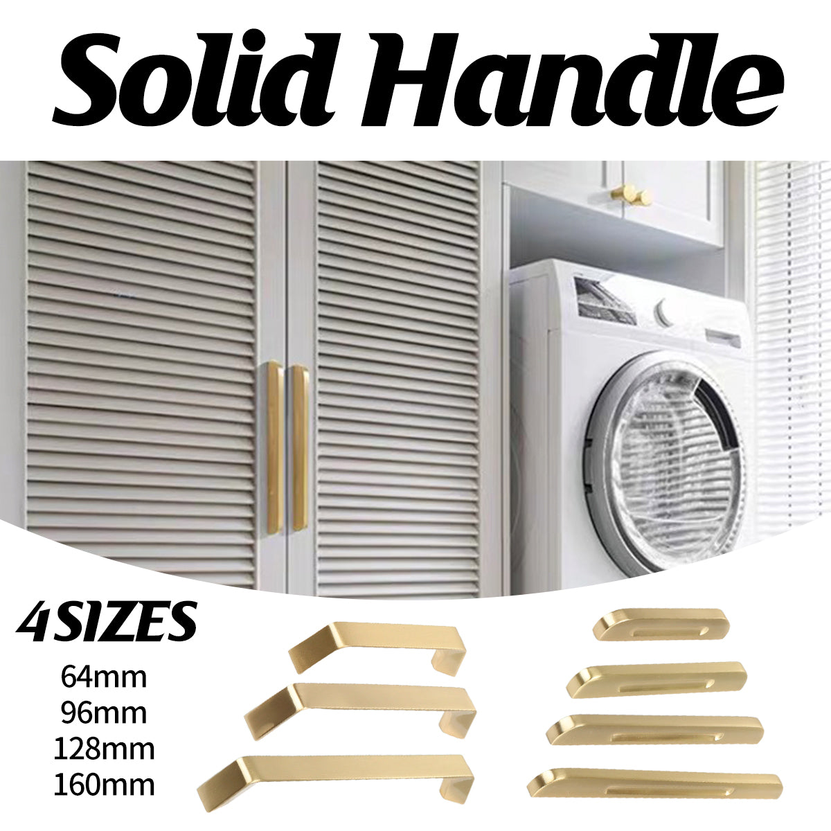 Solid Brass Cabinet Handles with Brushed Finish