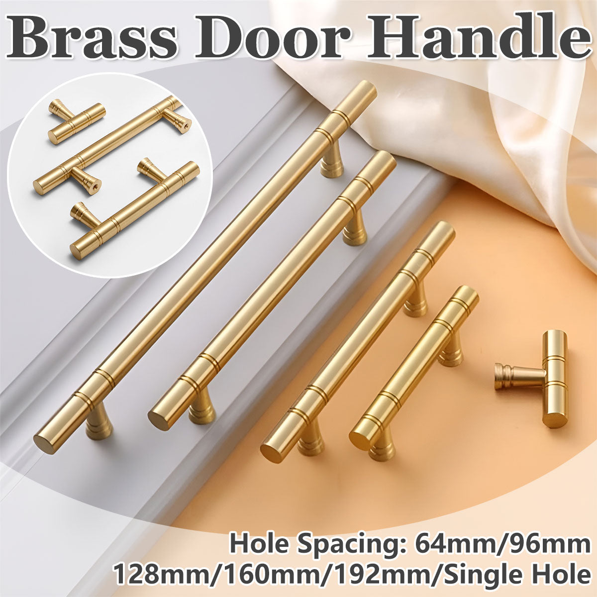 Gold Cabinet Handle with Brass Finish for Cabinets